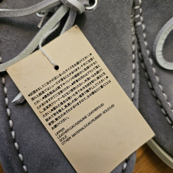 Muji Mens Boat Shoes Deck Gray Suede Mens sz 8.5 - Picture 10 of 10